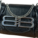 Balenciaga Black Leather Pamela Small Shoulder Bag