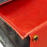 Chanel Red & Navy Trapezoid Flap Bag 1992