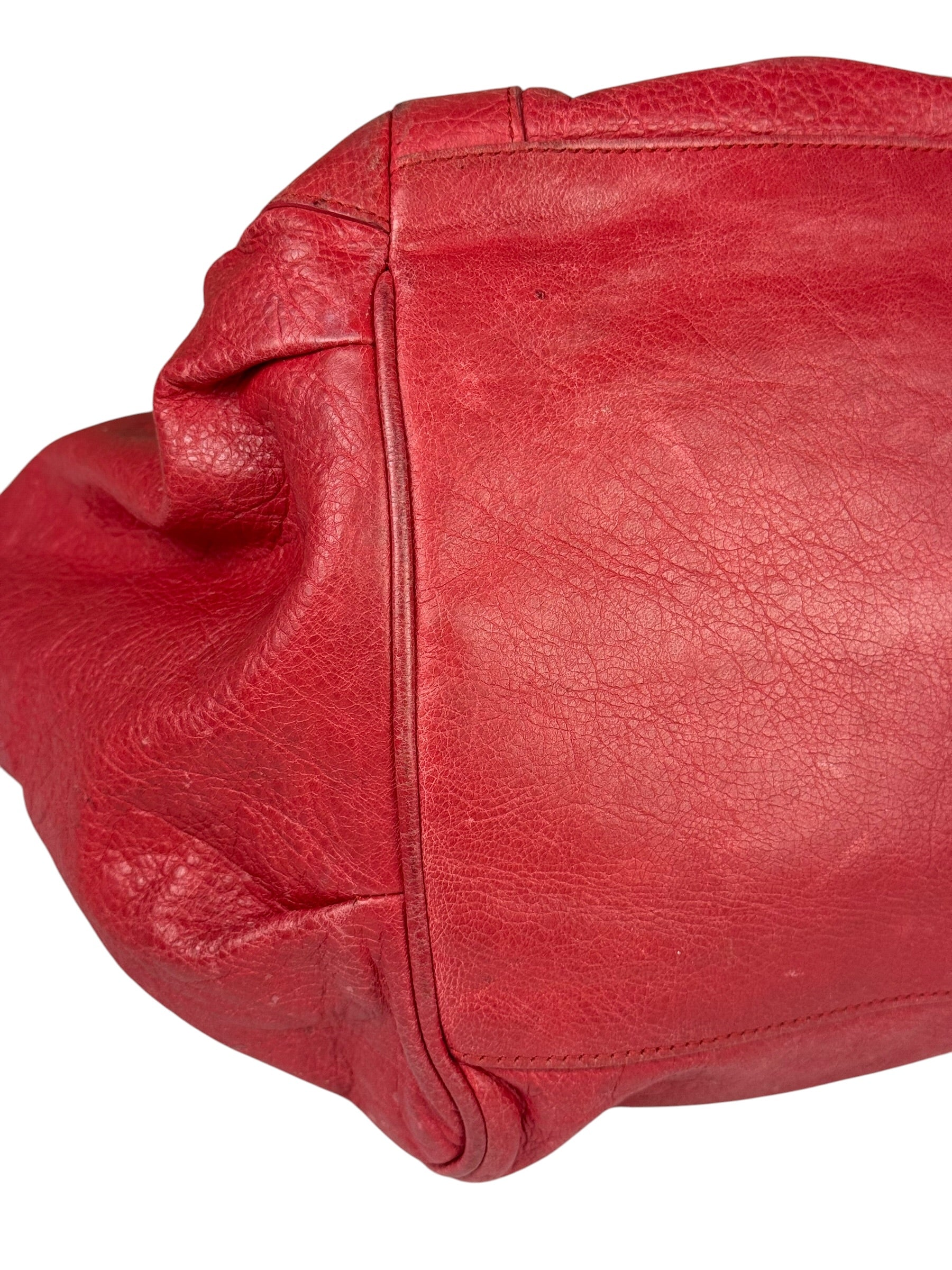 Balenciaga Red Leather Le City Tote