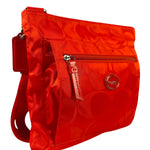 Coach Red/Orange Nylon Getaway Signature File Crossbody
