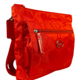 Coach Red/Orange Nylon Getaway Signature File Crossbody