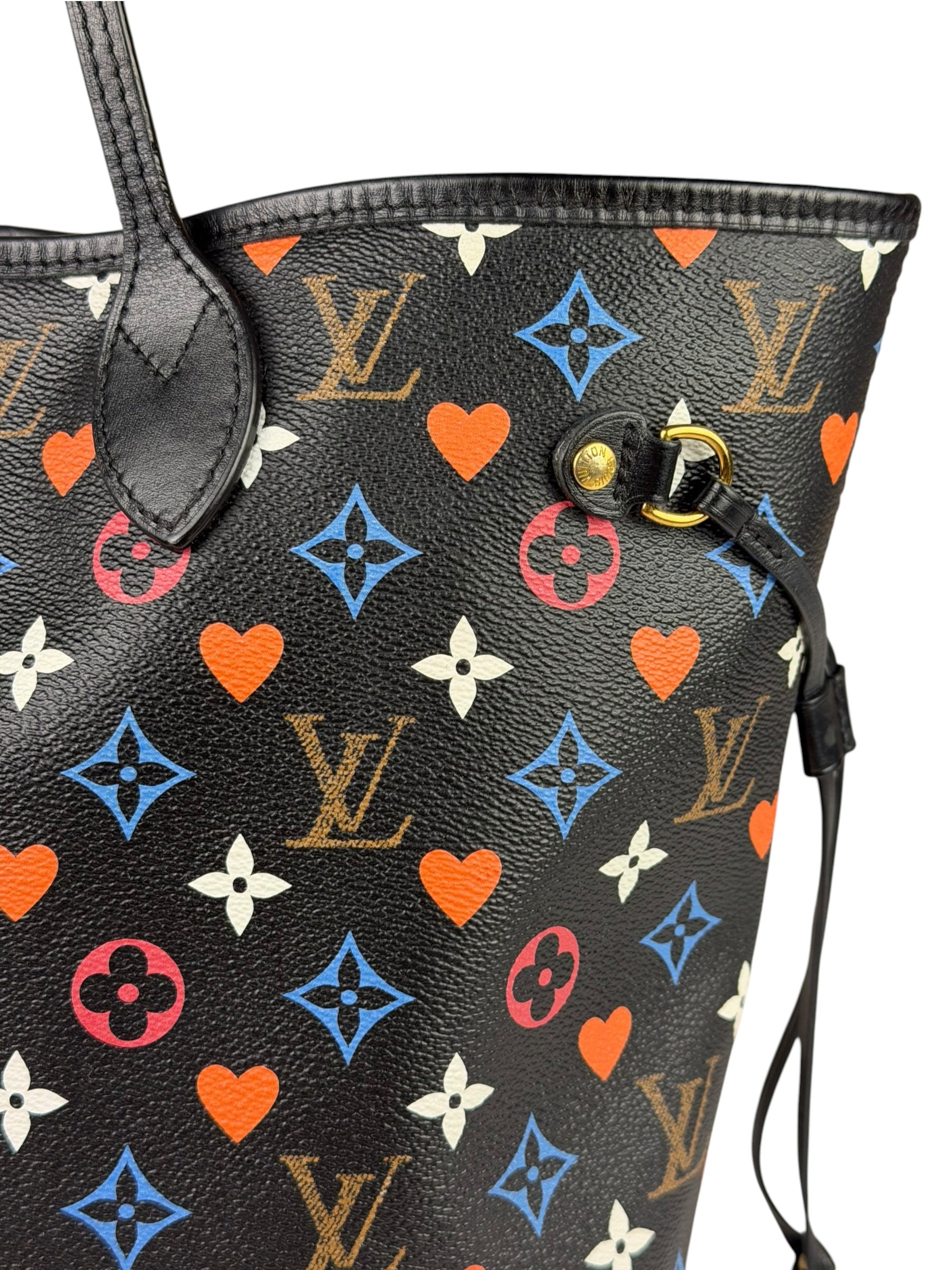 Louis Vuitton Black 'Game On' MM Neverfull Tote Bag