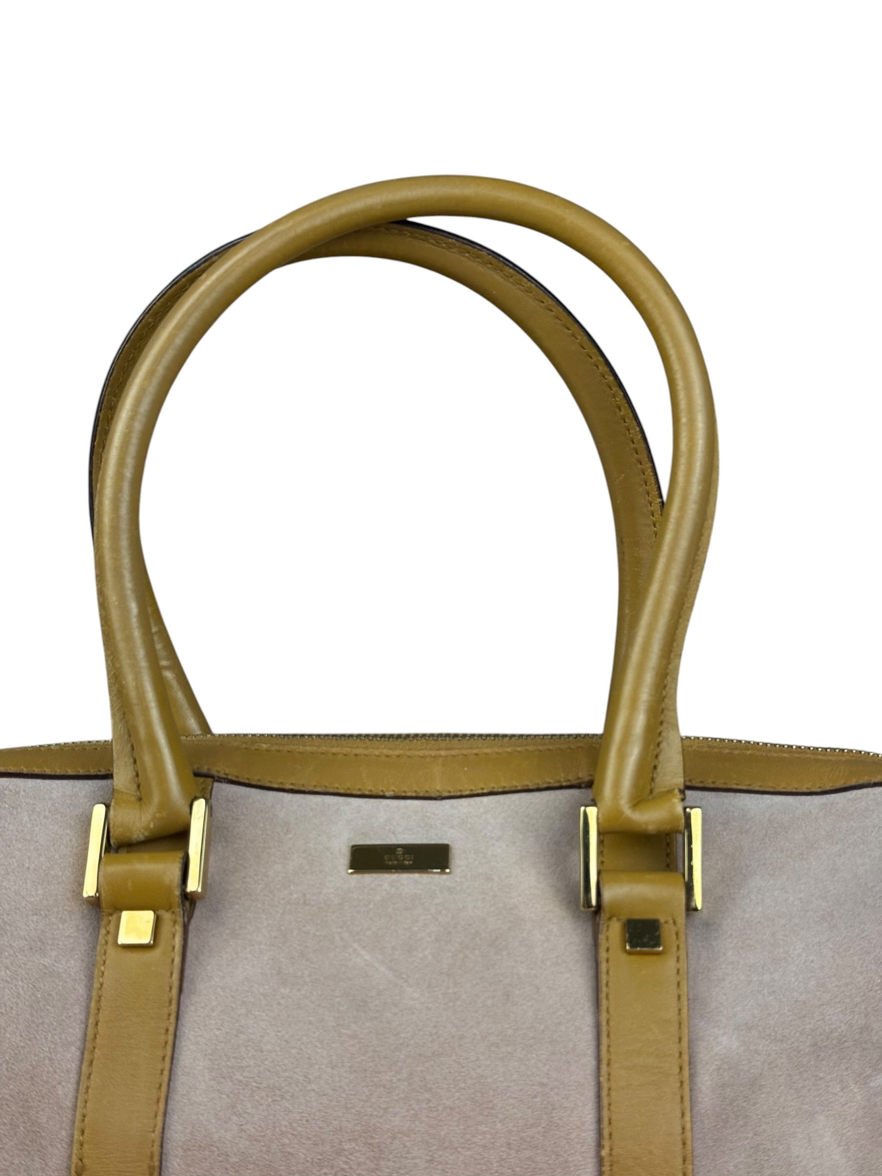 Gucci Vintage Pink Suede Mini Boston Handbag
