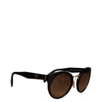 Prada Dark Tortoise Round Frame Sunglasses SPR 06T