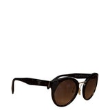 Prada Dark Tortoise Round Frame Sunglasses SPR 06T