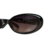 Quay Black Thin Sunglasses