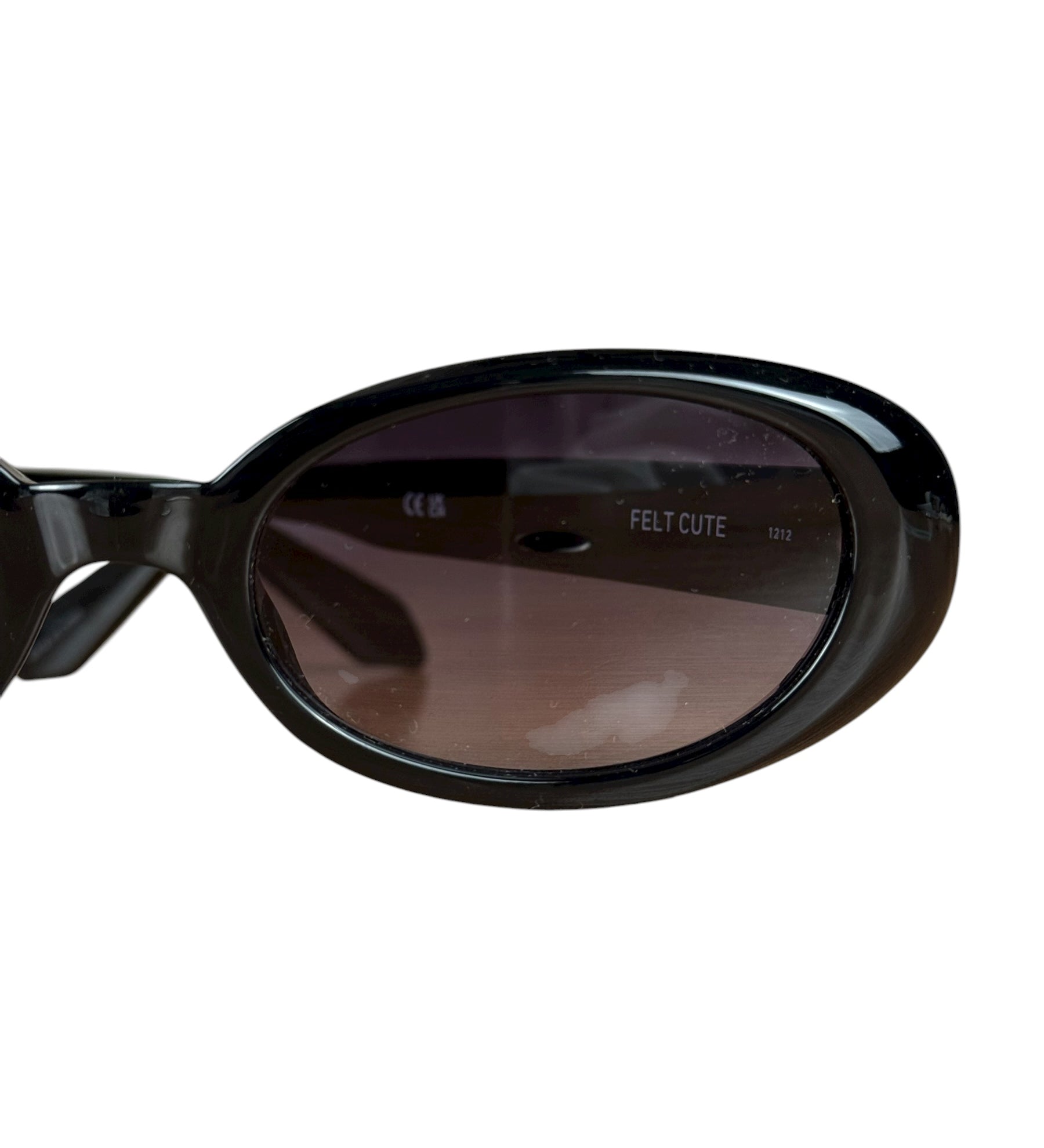 Quay Black Thin Sunglasses