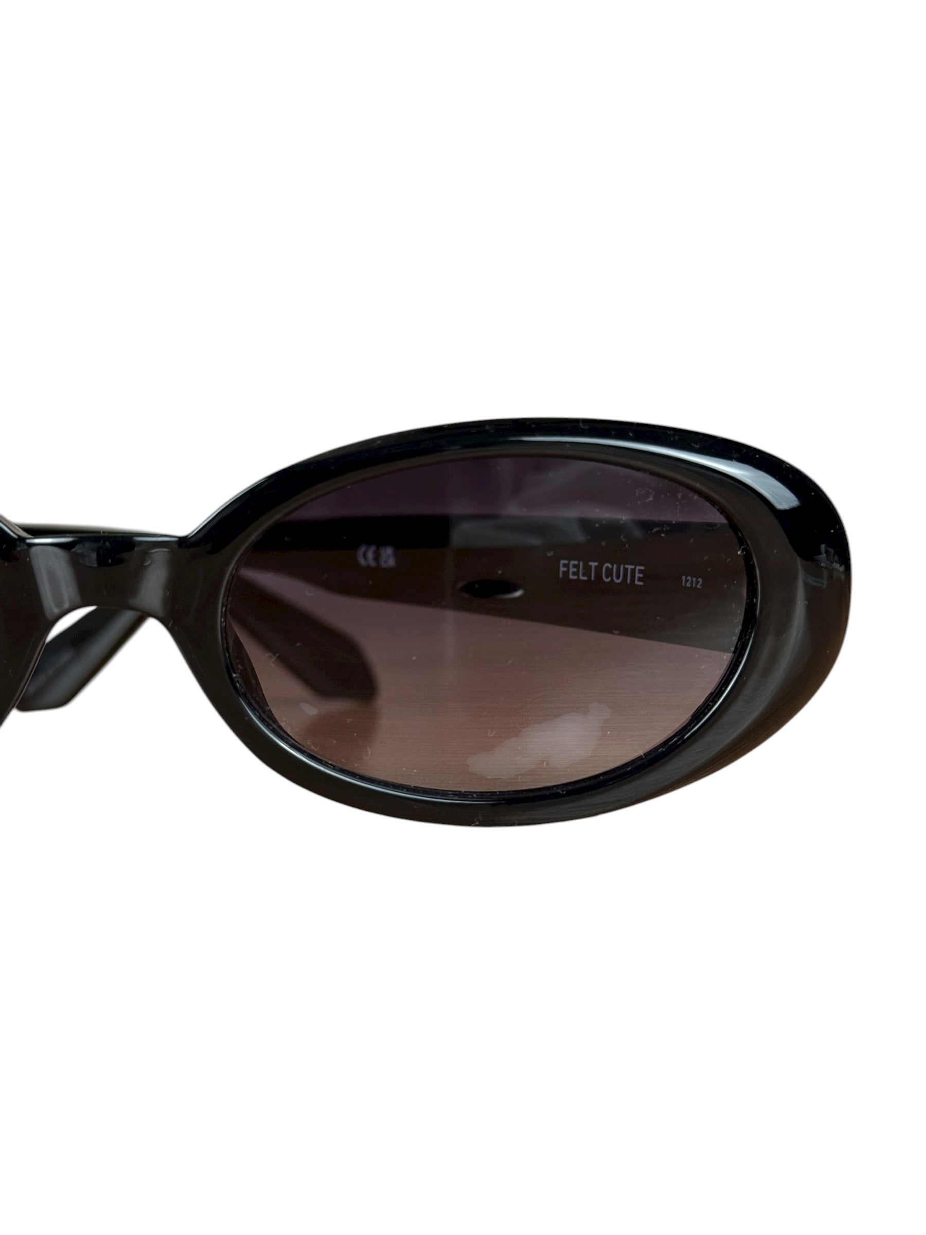 Quay Black Thin Sunglasses