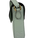 Gucci GG Super Mini Leather Shoulder Bag Pale Blue