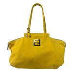 Fendi Yellow Leather Shoulder Bag