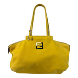 Fendi Yellow Leather Shoulder Bag