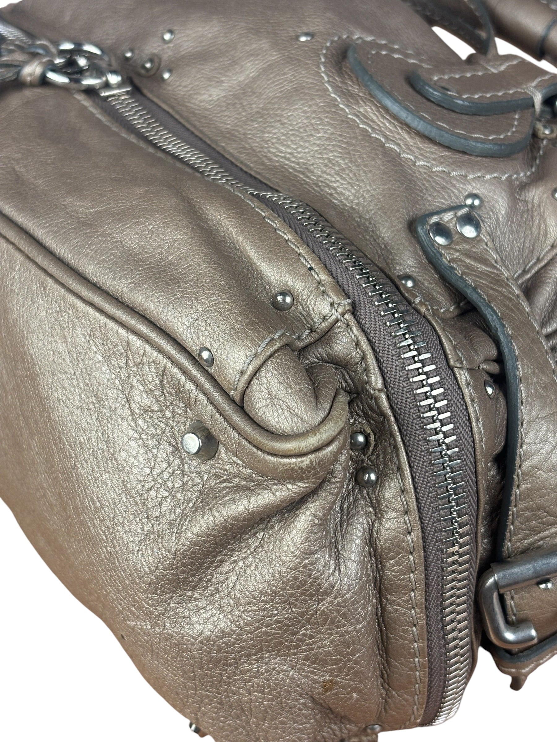 Chloe Metallic Taupe Vintage Paddington