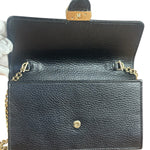 Gucci Black Interlocking G Leather Wallet on Chain