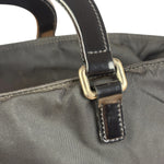 Prada Black Tessuto Nylon Leather Trim Hand Bag