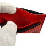Christian Dior Red/Black Leather Card Holder