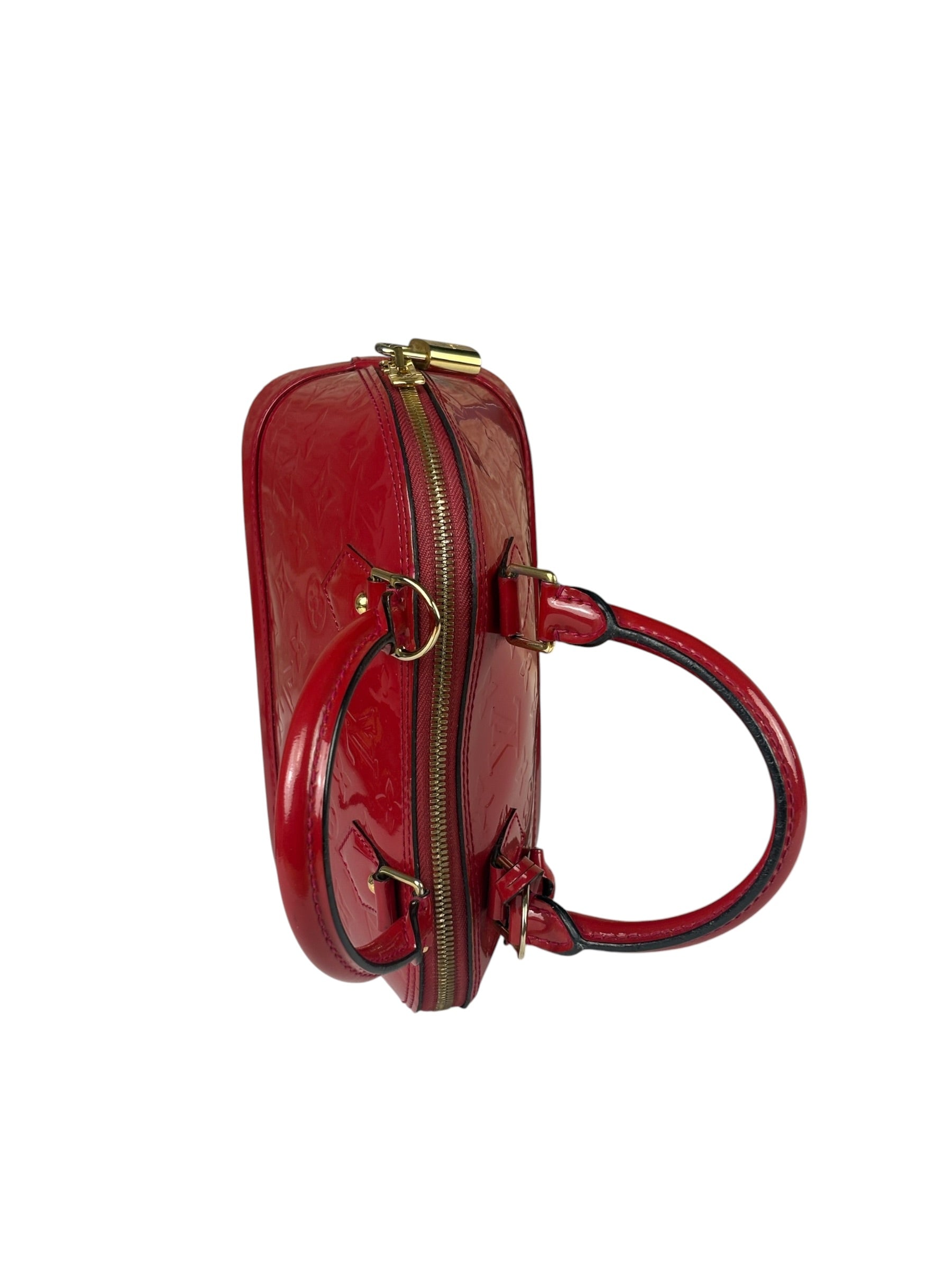 Louis Vuitton Red Vernis Alma BB Handbag