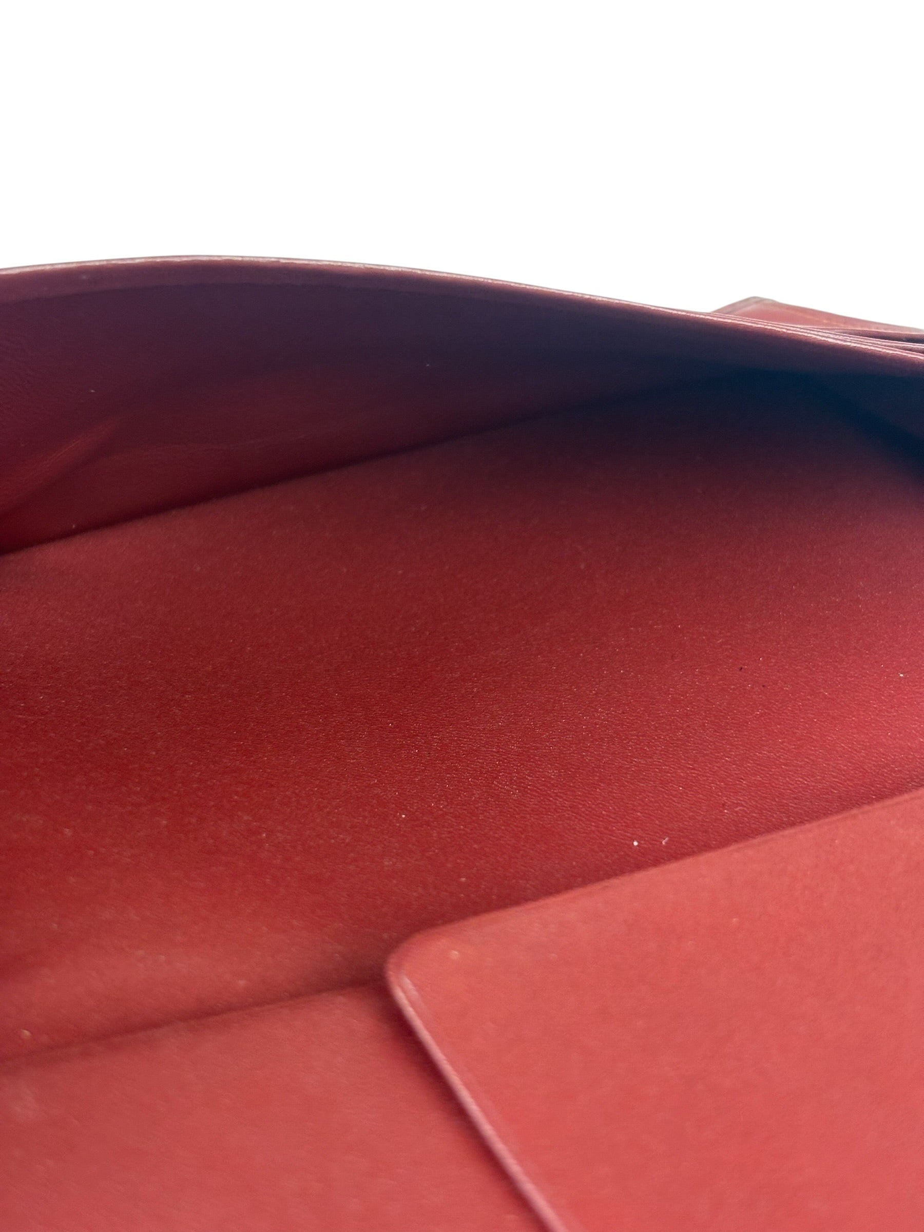 Cartier Vintage Burgundy Leather Bordeaux Bi-Fold Long Wallet