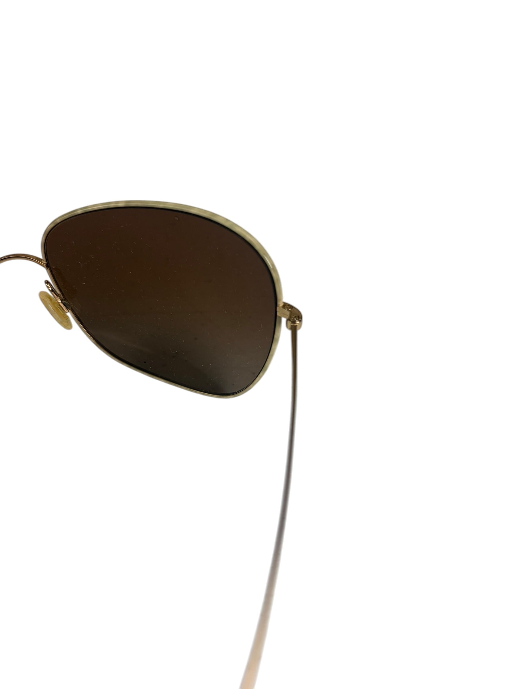Oliver Peoples Gold-Tone Aviator Sunglasses