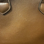 Burberry Brown Leather & House Check Small Banner