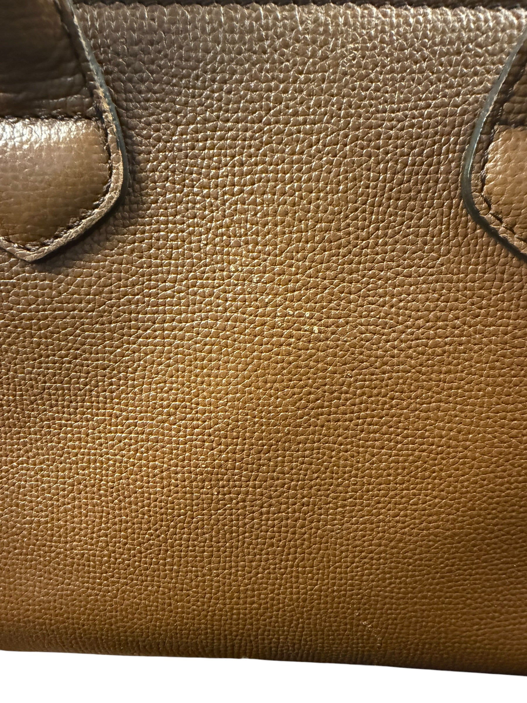 Burberry Brown Leather & House Check Small Banner