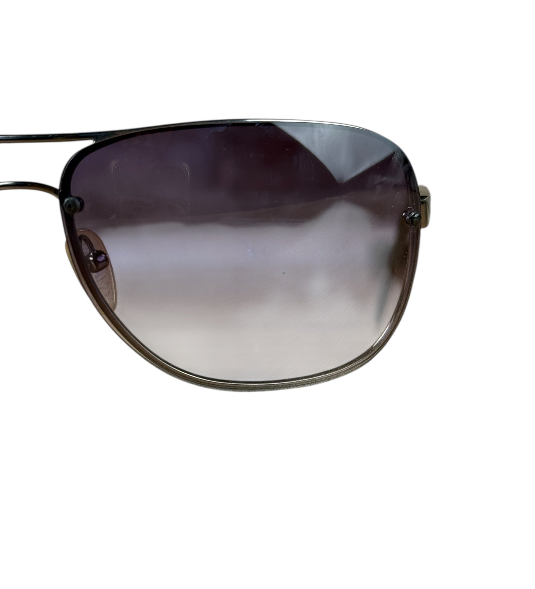 Prada Vintage Frameless Purple Tinted Sunglasses