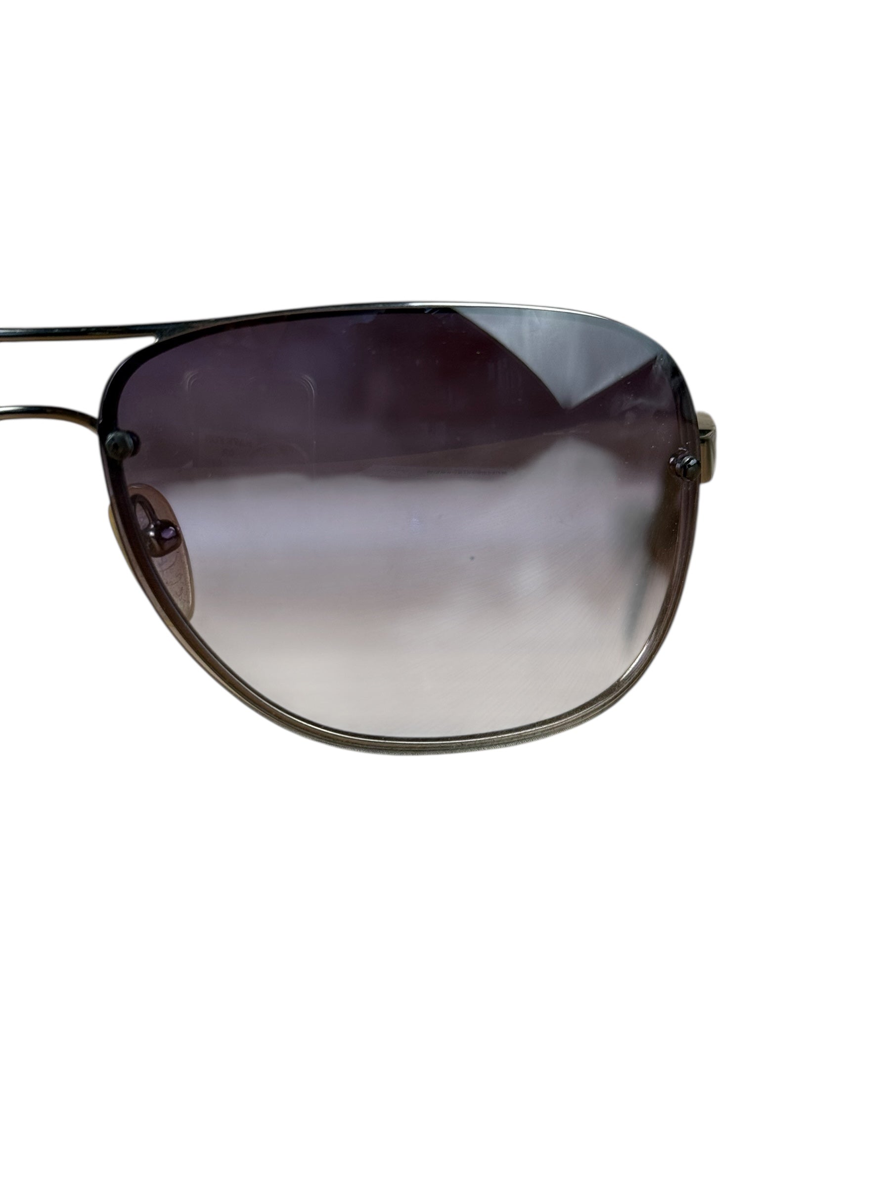 Prada Vintage Frameless Purple Tinted Sunglasses