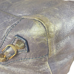 Balenciaga Vintage Distressed Purple Leather City Bag