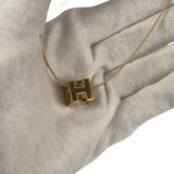 Hermes Cage d'H Gold Plated Pendant Necklace