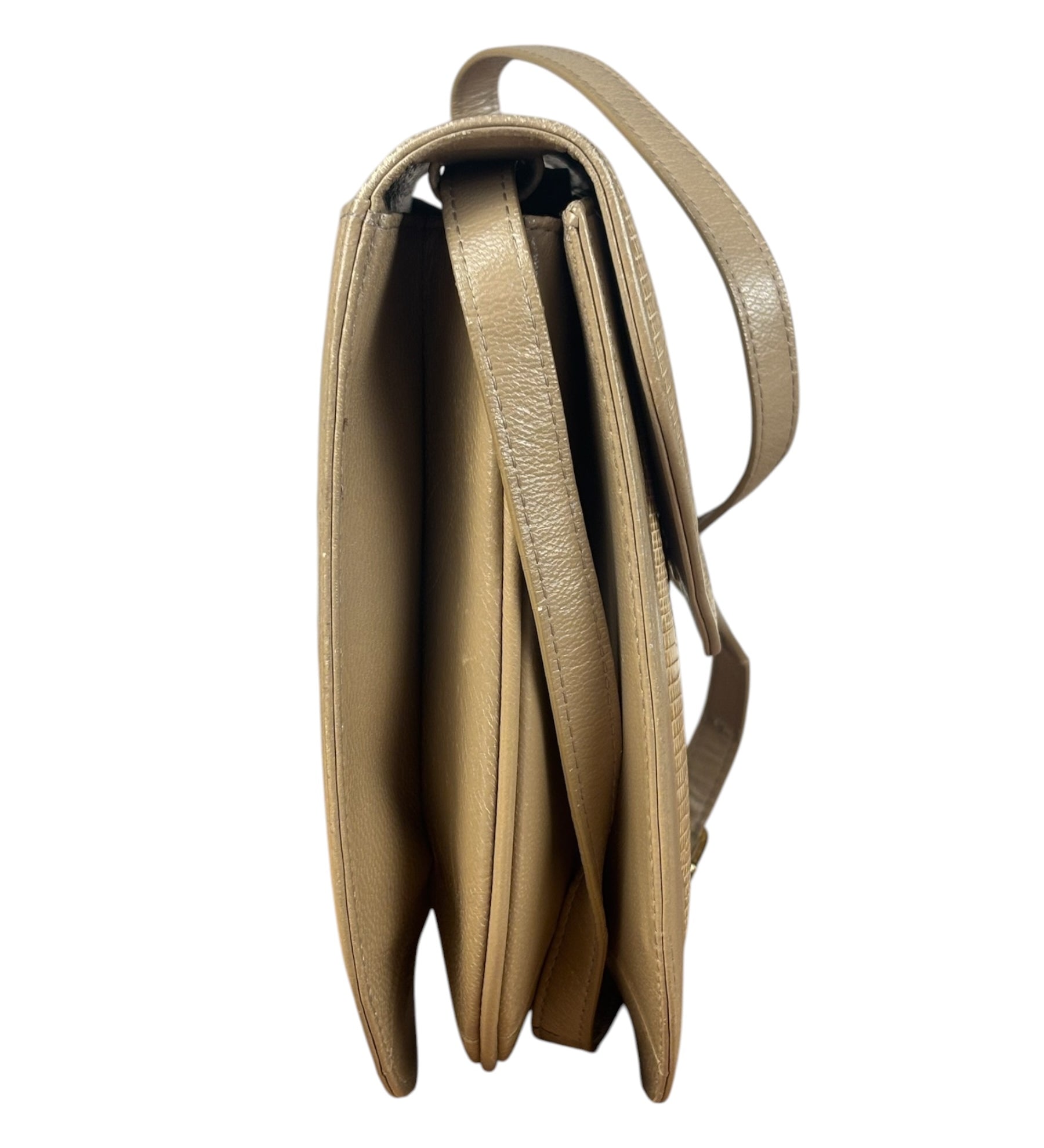 Yves Saint Laurent Vintage Beige Lizard Shoulder Bag