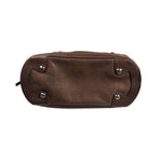 Chanel Brown Leather Essential Square Stitch Bowler Bag 2007