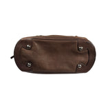 Chanel Brown Leather Essential Square Stitch Bowler Bag 2007