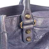 Balenciaga Purple Leather City Two-Way Bag