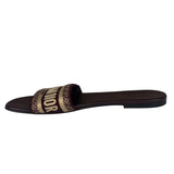 Christian Dior Paris Burgundy Slide Sandals