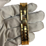 Gucci Vintage Gold-Plated Black Dial Roman Bezel Watch