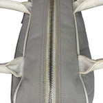 Chanel Grey Quilted Leather Trim Bowling Bag 2000
