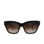 Celine Shiny Black Triomphe Square Sunglasses
