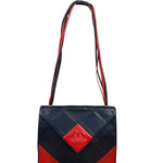 Chanel Vintage Navy/Red Quilted Leather Flap Bag 1989