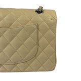 Chanel Beige Quilted Caviar Double Flap 2009
