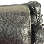 Chanel Black Pebbled Leather Curved Flap 1997
