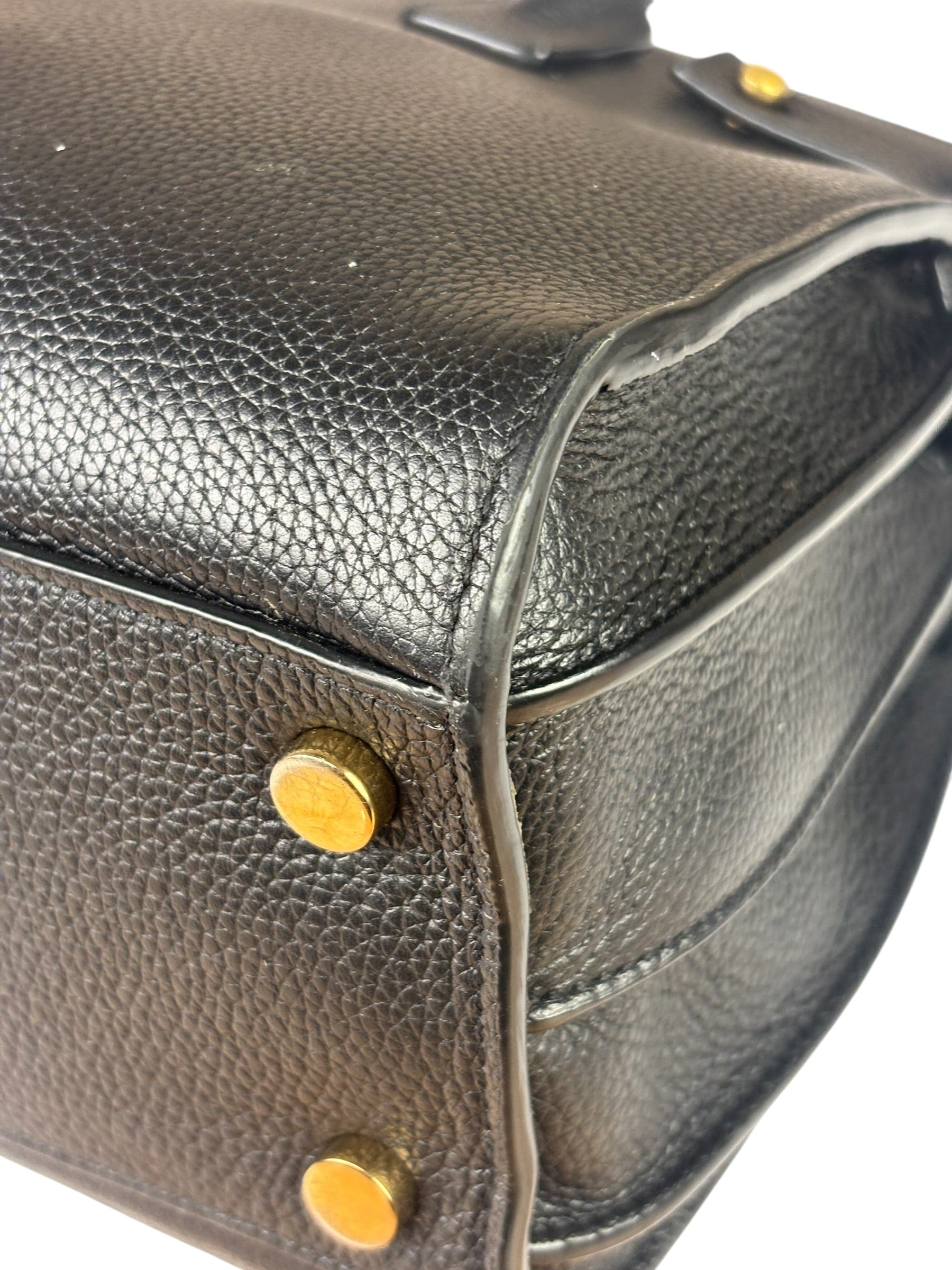 Yves Saint Laurent Black Grained Leather Sac De Jour Two-Way Bag