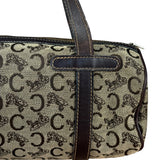 Celine Vintage Macadam Canvas Barrel Bag