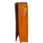 Chanel Orange Pythonskin Flap Wallet On Chain 2013