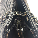 Chanel Large Black Patent Leather Mademoiselle Bowling Bag 2011-12