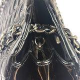 Chanel Large Black Patent Leather Mademoiselle Bowling Bag 2011-12
