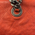 Chanel Red Caviar Quilted Medium Frame Shoulder Bag 2011