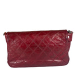 Chanel Red Quilted Calfskin Glazed Medium Duo Flap Bag 2012