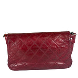 Chanel Red Quilted Calfskin Glazed Medium Duo Flap Bag 2012