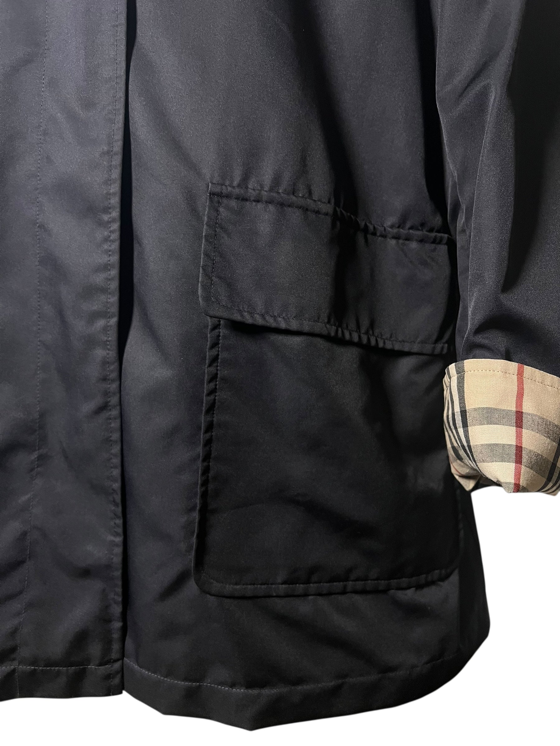 Burberry Black Button Up Coat