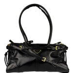 Prada Black Bonnie Calfskin Shoulder Bag