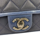 Chanel Paris-Salzburg Blue Bicolor Quilted Flap Bag 2014